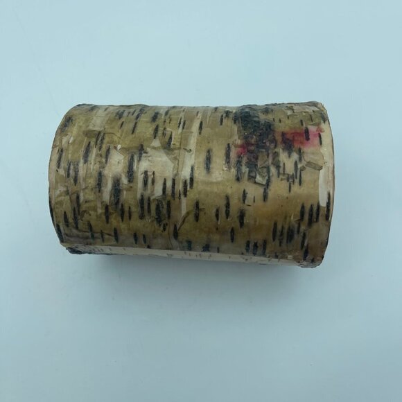 Large Candle Brown Tan Tree Trunk Log Wax - Picture 8 of 10